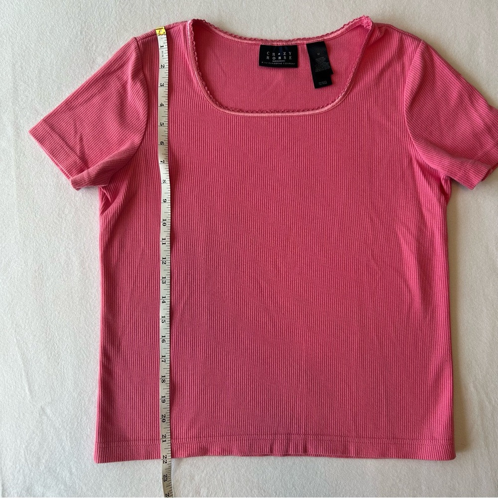 Pink Ribbed Women's Top - Picture 4 of 6